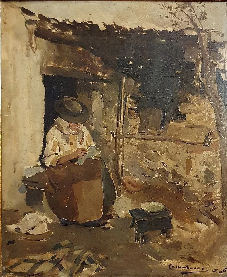 Donna di campagna che cuce - Casa Museu Anastacio Goncalves, Lisbona